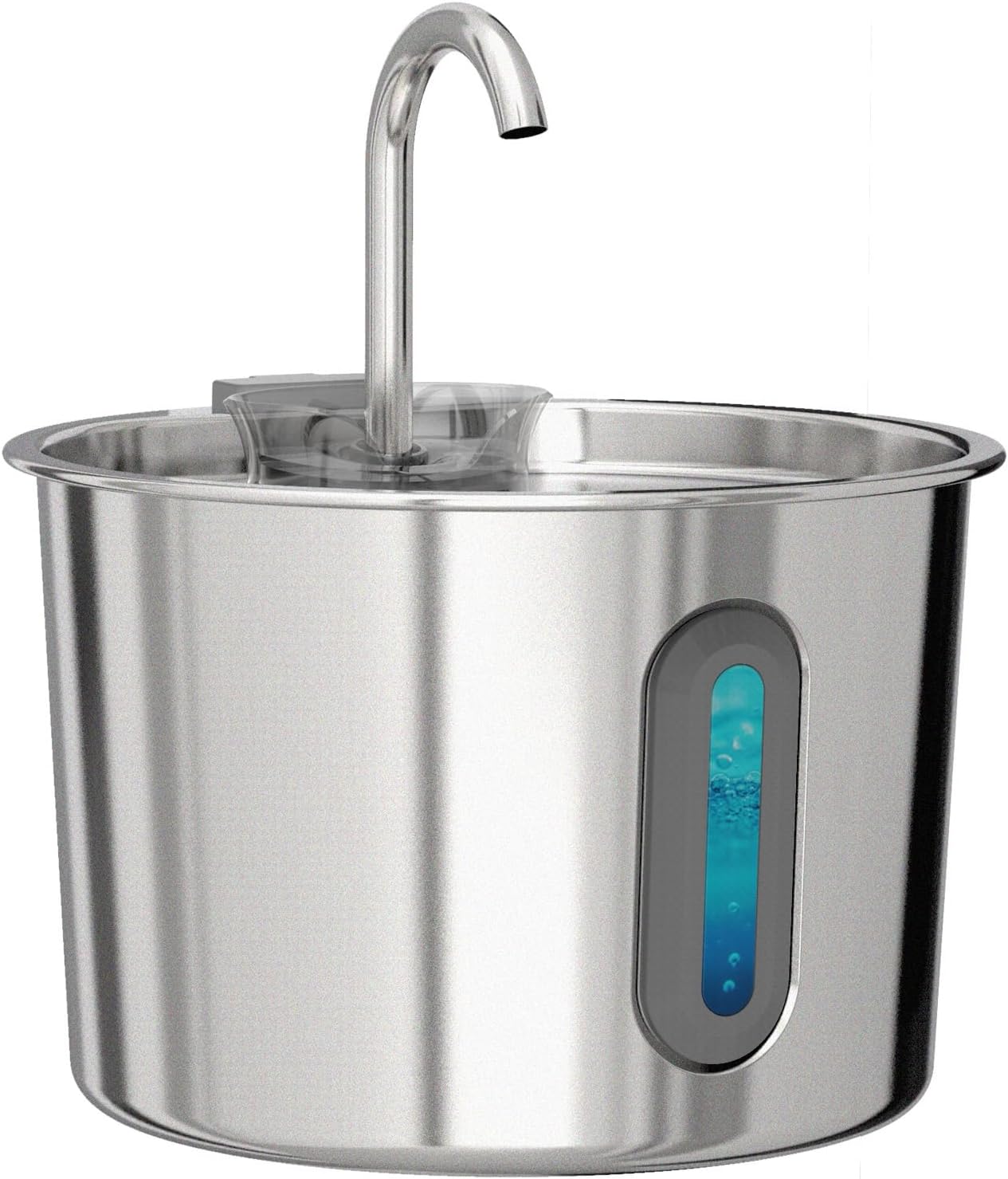 Cat Water Fountain, 74oz/2.2L Cat Fountain for Drinking - Pet Water Fountain Stainless Steel for Cats Inside - Quiet Water Bowl Dispenser - Kitty Drinking Fountains - for Pets& Small Animals Cat Fountain + 2 Filters + 1 Sponges