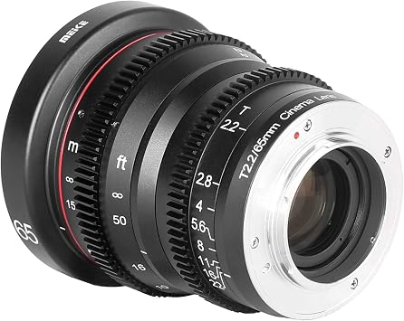 Meike 65mm T2.2 Large Aperture Manual Focus 4K Cine Lens for Micro Four Thirds Mount Compatible with Olympus Panasonic Lumix Cameras and BMPCC 4K Zcam E2 GH5 GH6 GH7