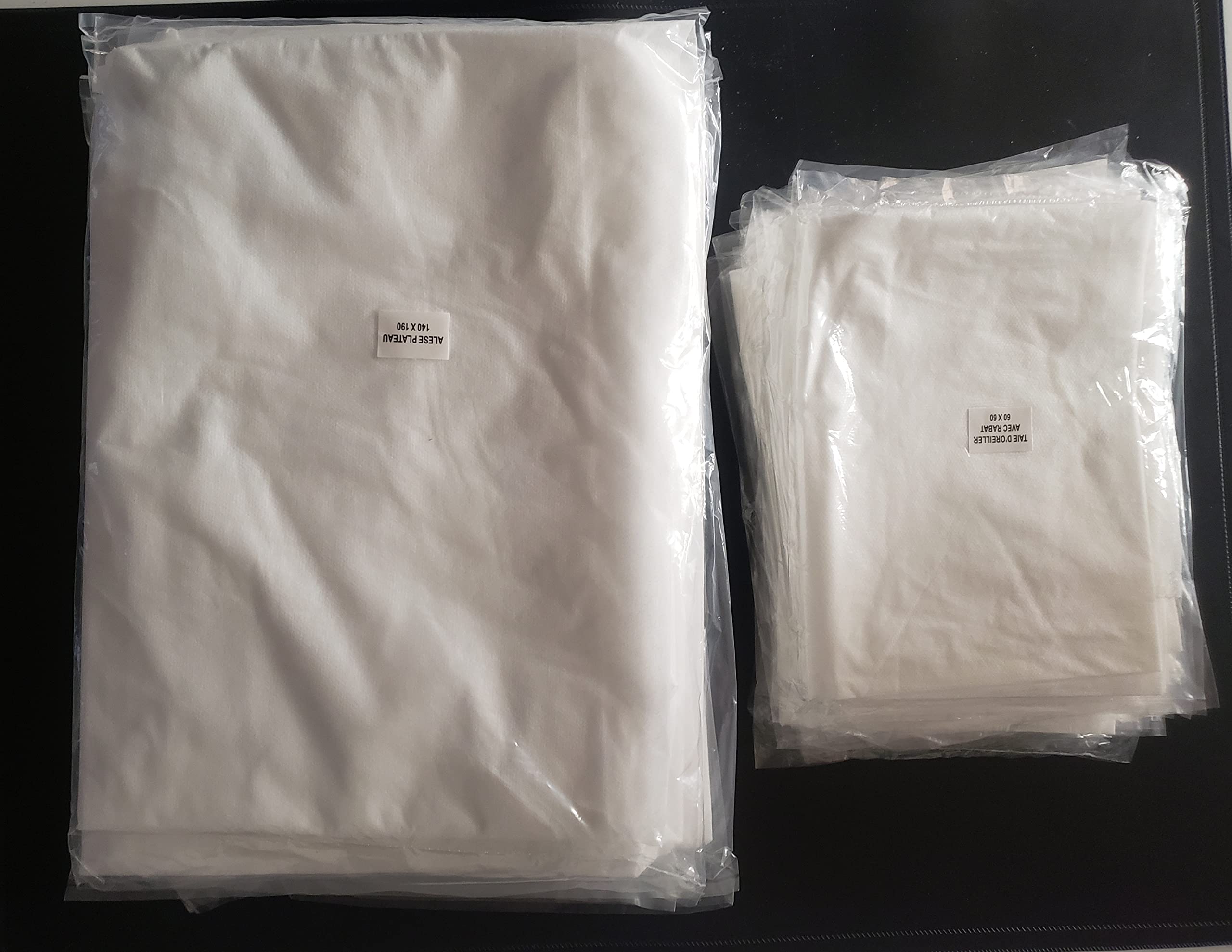 Kit Protection Literie Jetable Lit 2 Places | 10 Alèses Plateau 140X190 cm et 20 Protège Oreiller 60x60 cm | Usage Unique | Recommandé Tourisme et Médical