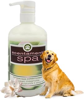Best Shot Scentament Spa Caressing Body Wash for Dogs & Cats, Gentle Pet Shampoo for Sensitive Skin, Moisturizing Dog Wash & Grooming Essential, Sweet Magnolia Scent, 16 fl oz