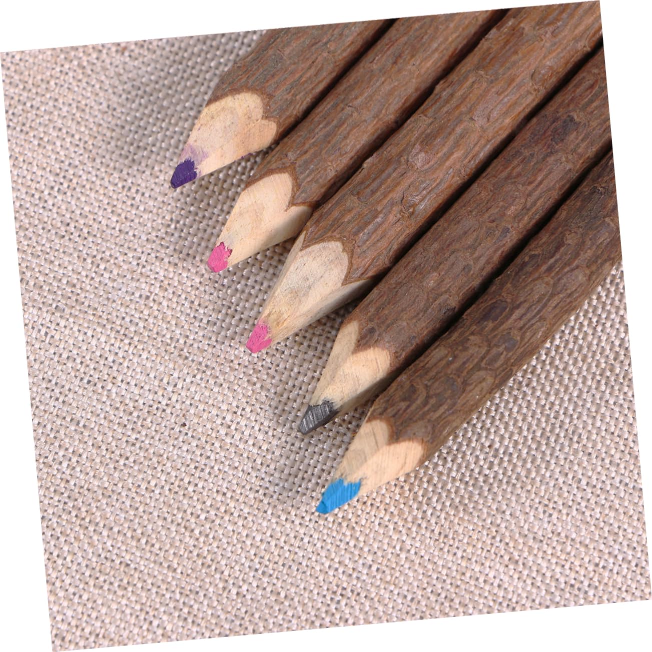 Lurrose Set da Disegno per Artisti Pezzi Matite a Base di con Rami di Albero Naturali 9-10 Cm 10 Misti per Ragazzi E Ragazze Creativi