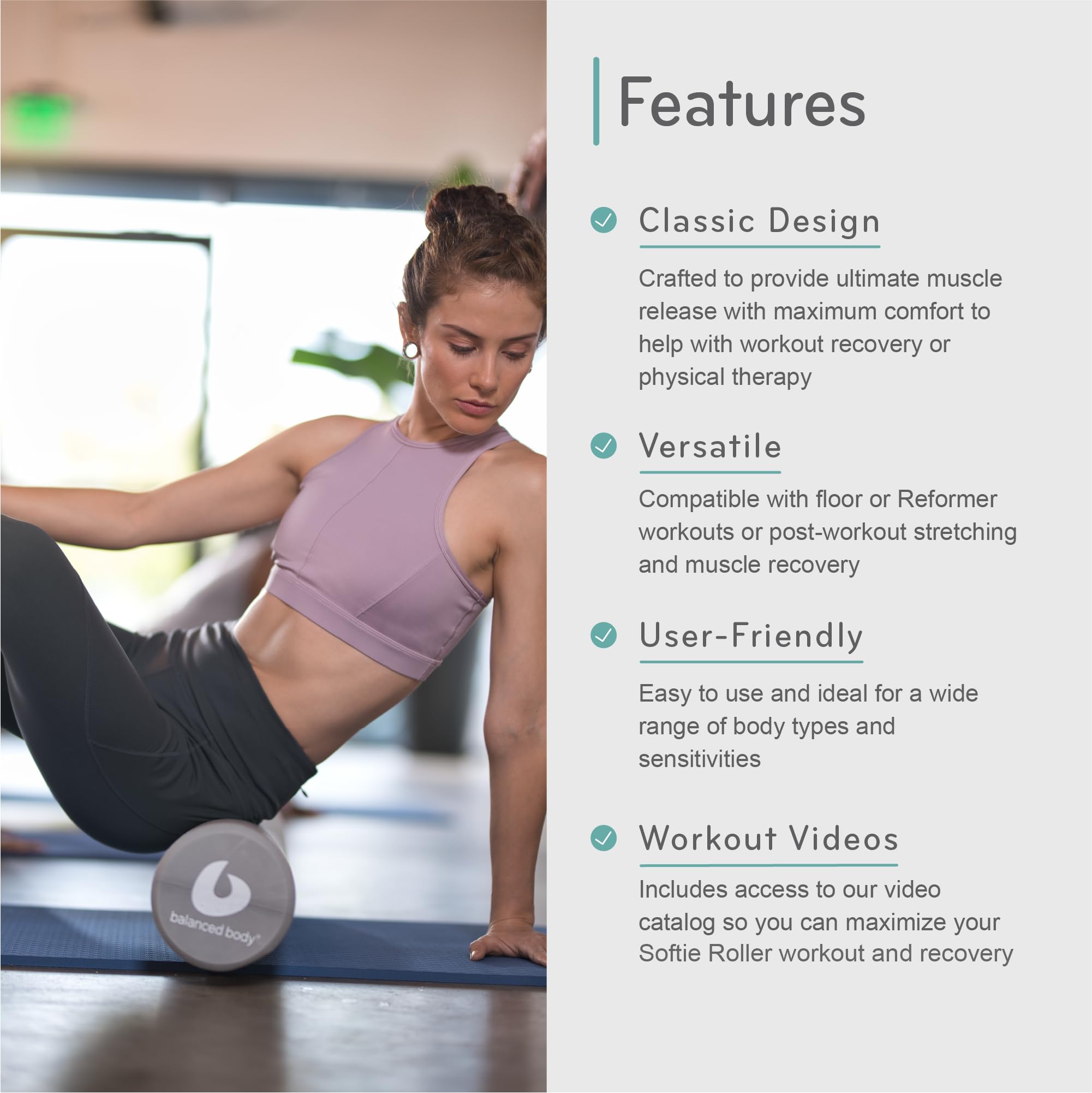 Amazon.com: Balanced Body Softie Roller, Soft Foam Roller, Muscle