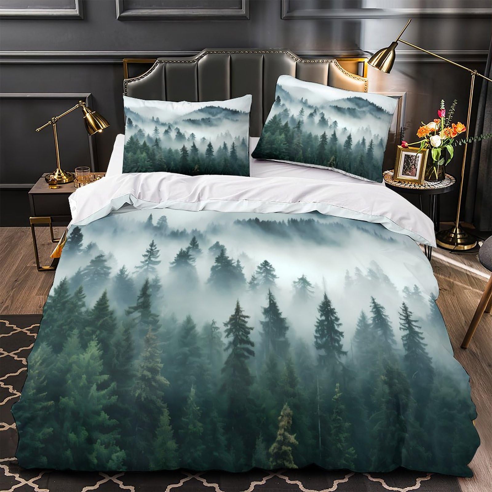 Housse de couette paysage naturel lit enfant chambre adulte douce