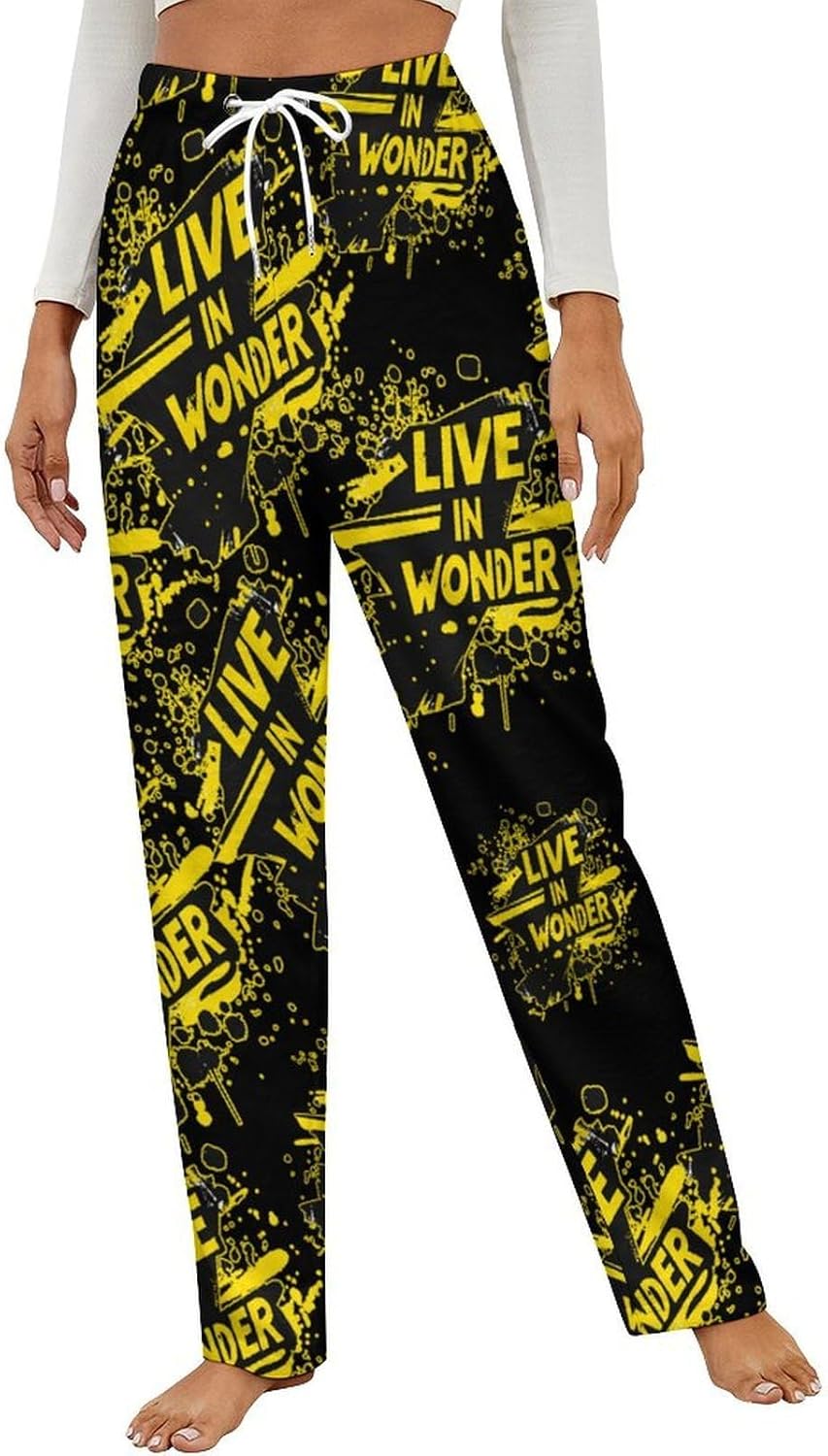 Live in Wonder Pajama Pants Women Flannel Lounge Sleep Bottoms PJ Sleepwear