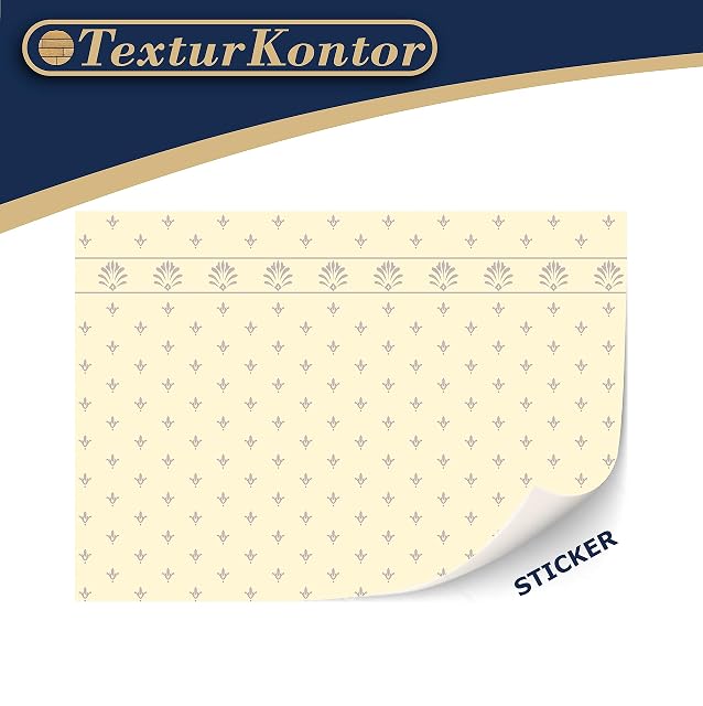 Foto 3 de 4 de TexturKontor - Juego de 3 hojas de papel pintado adhesivo para casa de muñecas (escala 1:12), diseño antiguo…