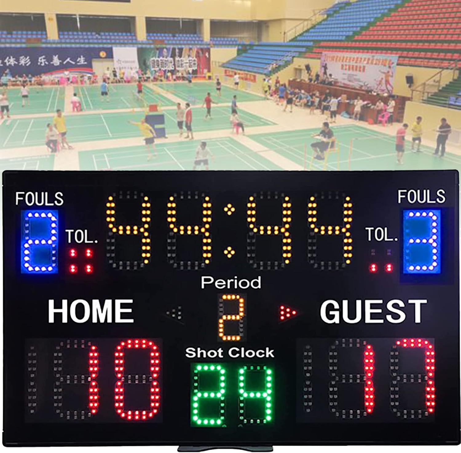 Outdoor Portable Tabletop LED Scoreboard, Large Digital Scoreboard Basketball with Remote,Electronic Scoreboard for Boxing, Outdoor, Volleyball, Tennis