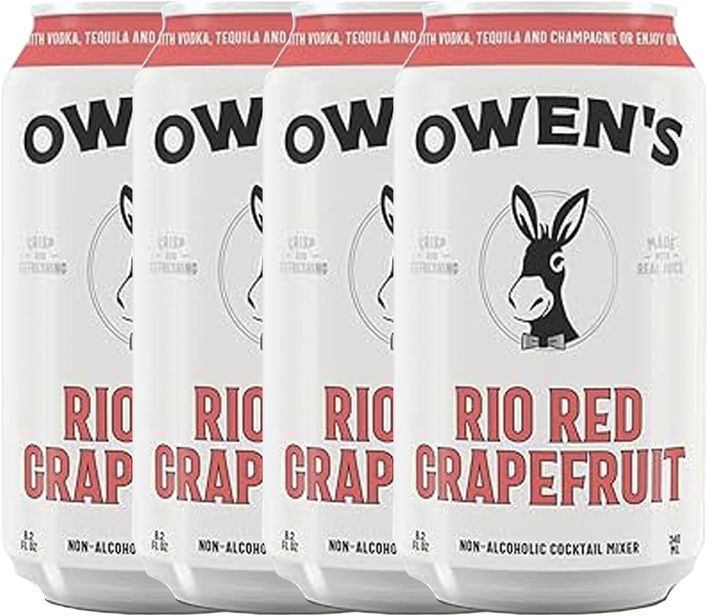 Owen’s Craft Mixers | Rio Red Grapefruit 5 Pack | Handcrafted in the USA with Premium Ingredients | Vegan & Gluten-Free Soda Mocktail and Cocktail Mixer