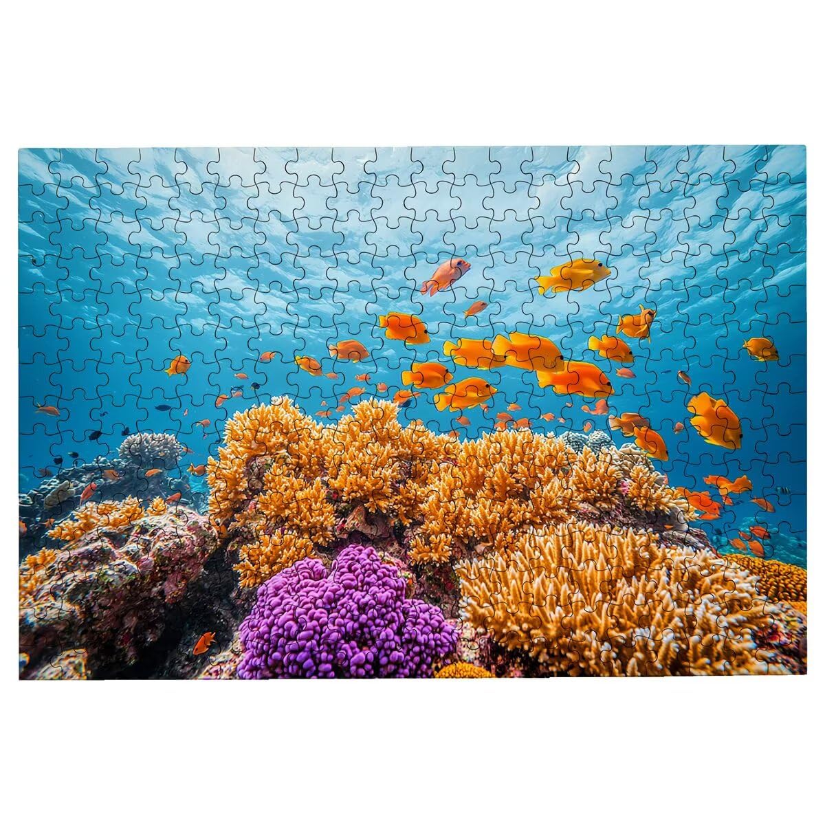 Puzzle 5000 sztuk ryby, puzzle koralowe, puzzle 5000 dorosłych, puzzle dla dorosłych z pudełkiem prezentowym, wyzwanie drewniane puzzle dla całej rodziny, oryginalne prezenty dla kobiet Decor -2858