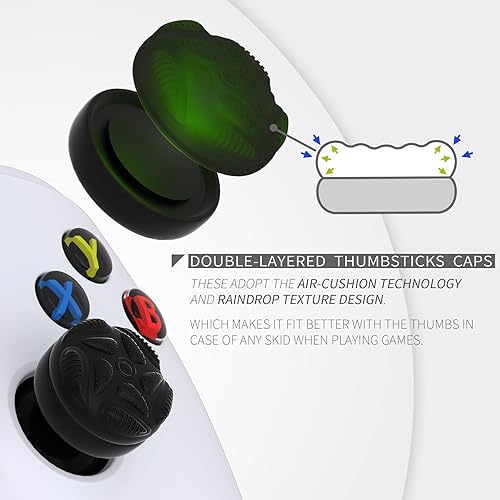 Miniatura 3 de PlayVital Thumbs - Tapas de cojín para el pulgar para PS54, funda de agarre para el pulgar para Xbox Series XS, tapas de agarre para el pulgar