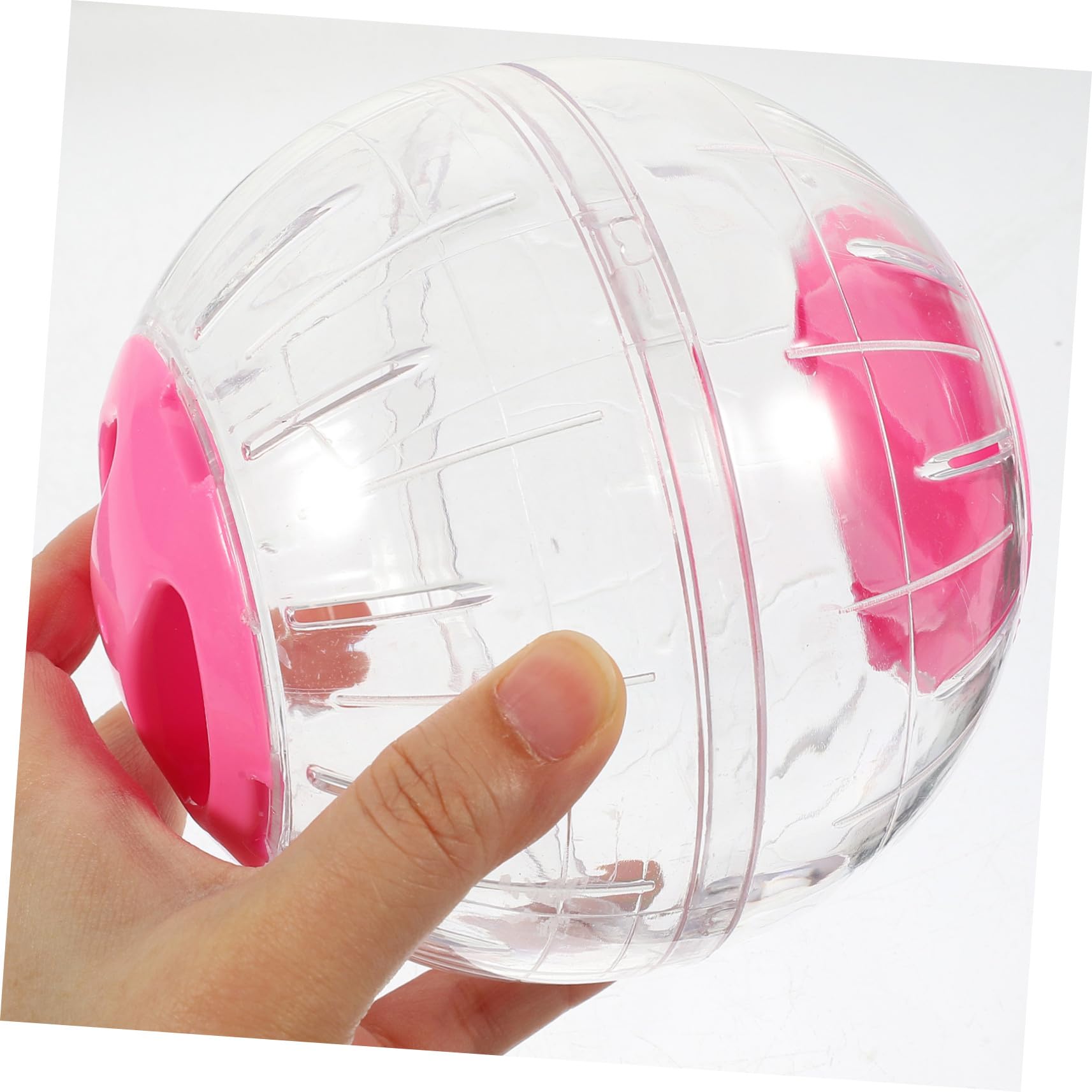 ibasenice 4 Pièces Balle Exercice Transparente pour Petits Animaux Roue Silencieuse Anti-évasion pour Hamster Gerbille Souris et Cochon Activité Sécurisé et Stimulant