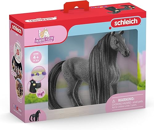 Miniatura 6 de Schleich Horse Club Sofia's Beauties Criollo Definitivo Mare Horse Playset - Juego de 14 piezas con pelo cepillable y accesorios de aseo personal,