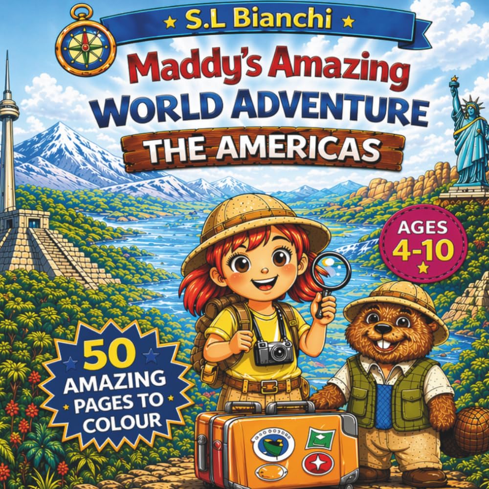 Maddy's Amazing World Adventure : The Americas: A Fun Colouring Adventure Across North and South America and Places In Between (The Maddy Explorer Series)
