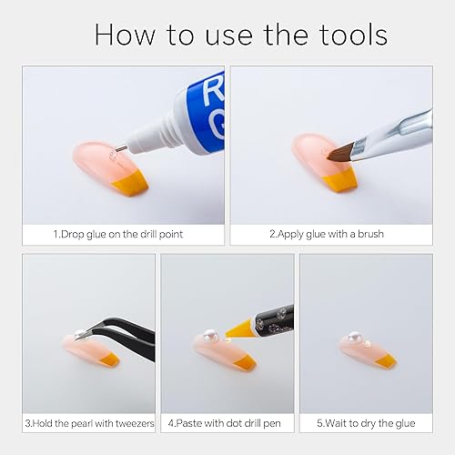 Miniatura 5 de Diamantes de imitación de perlas blancas de 5.64 oz con parte trasera plana para manualidades, tamaño mixto de 0.116 pulgadas a 0.394 pulgadas,