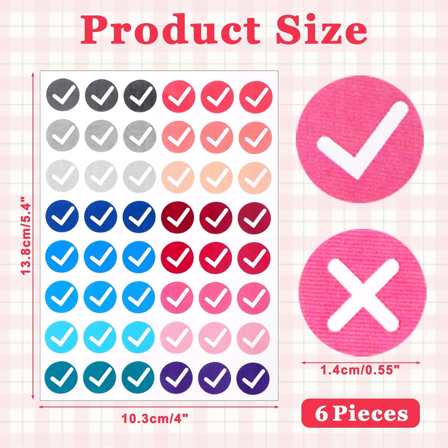 288PCS Check Mark Stickers for Organization or DIY Projects Marking