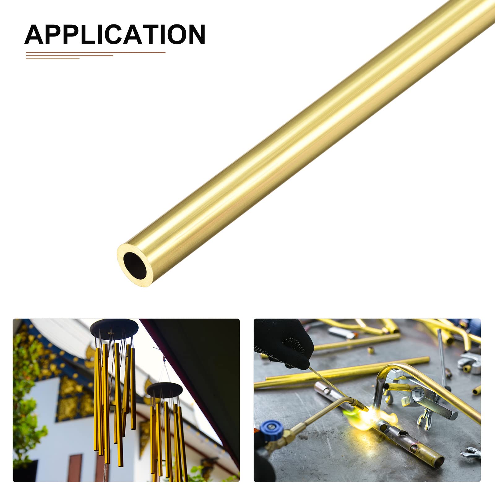 1Pack 9mm X 1.5mm X 300mm(ODxWall TxL) Brass Tube Round Metal - View #9