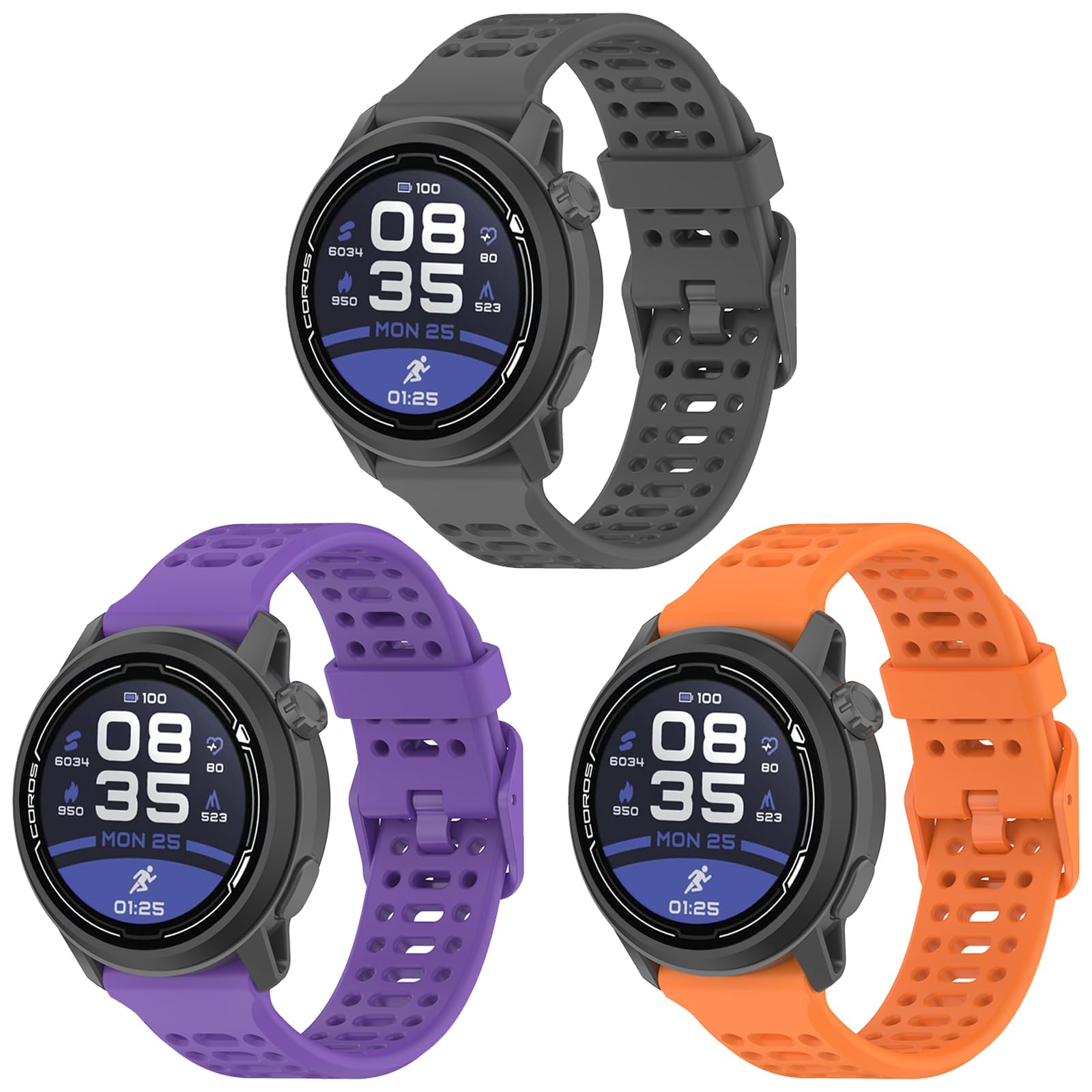 SUGARJAR 20mm Silikon Strap For COROS PACE 2/APEX 2/APEX 42mm For Women and Men