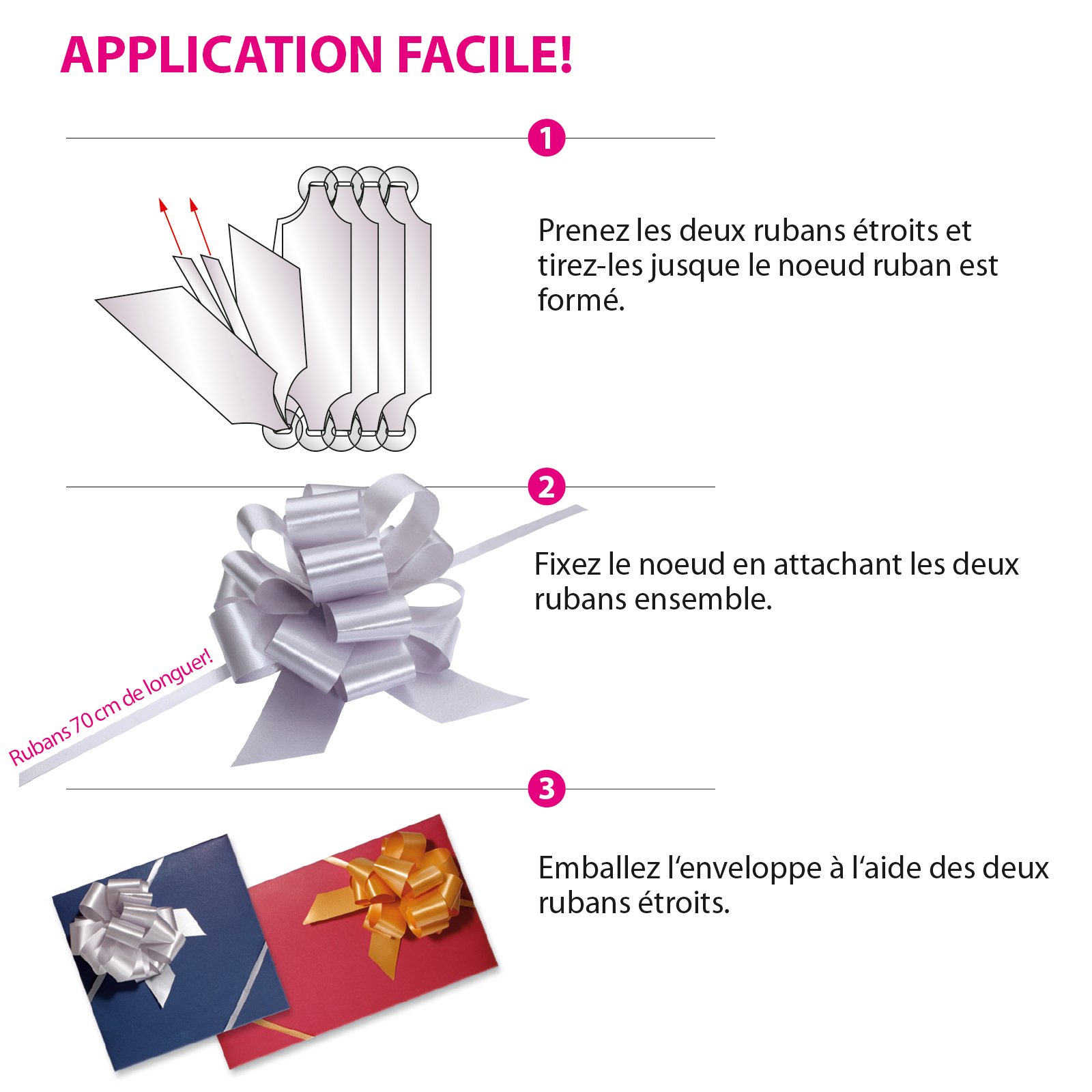 POS BON - 100 bons cadeaux à remplir avec enveloppe/nœud ruban - formulaires imprimés pour des salons de coiffure K12005F-2-100-V1