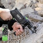GALAX PRO 4.5Amp 0-3000RPM Foreuse à marteau à cordon, 5pcs Bit, Hammer et Drill 2 Fonctions en 1 avec 12 Vitesse variable, 1/2 pouce de manche en métal clé, poignée rotative à 360°