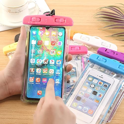 Miniatura 3 de Paquete de 2 bolsas impermeables para teléfono celular de 6.5 pulgadas, bolsas secas luminosas para teléfono, funda para iPhone, Sumsung, bolsa seca