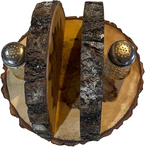 Rustic Log Slice Napkin Holder