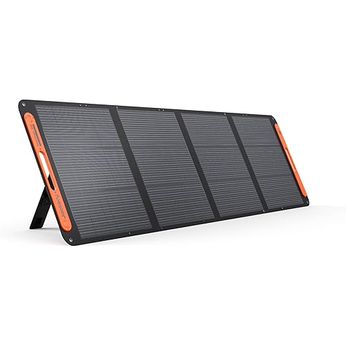 Jackery SolarSaga 200W Portable Solar Panel,IP68 Foldable Bifacial Solar Panels,Compatible with Jackery Explorer Power Station and Solar Generator,for Rooftops Outdoor Camping Off-Grid and RVs