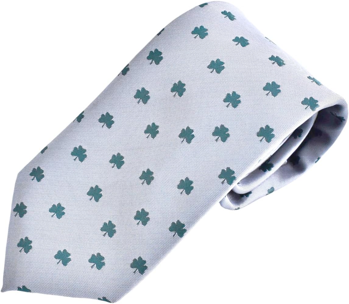 Maker V Shamrock Necktie - St. Patrick's day Neckties - Irish Tie, Celtic Ties for men, Shamrock tie, Dublin gift for men, Mens Ireland Gifts