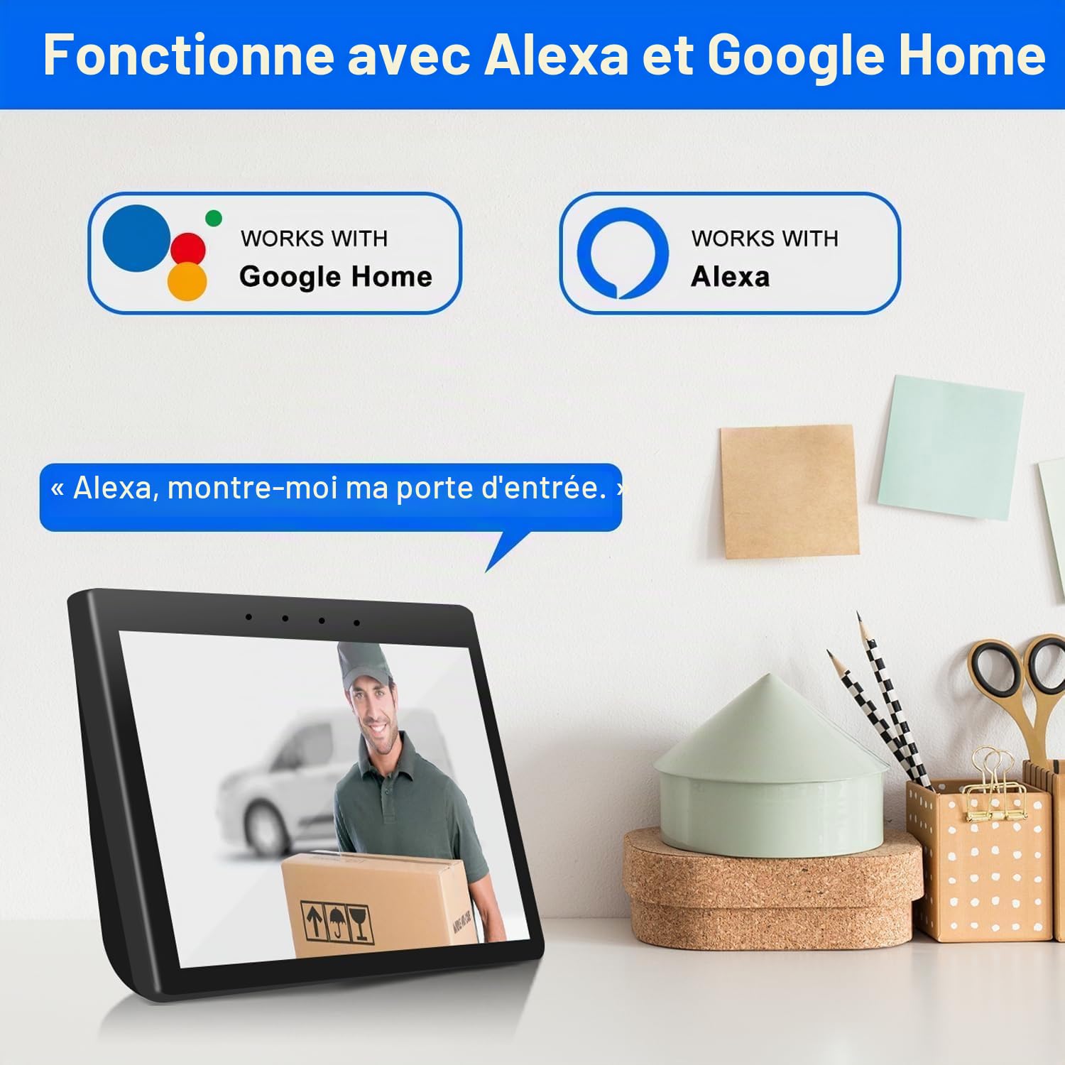 Sonnette vidéo sans fil avec carillon, caméra de sécurité 2K HD sans abonnement, détection de mouvement PIR, vision nocturne, audio bidirectionnel, alimentation par batterie, carte SD/stockage dans le