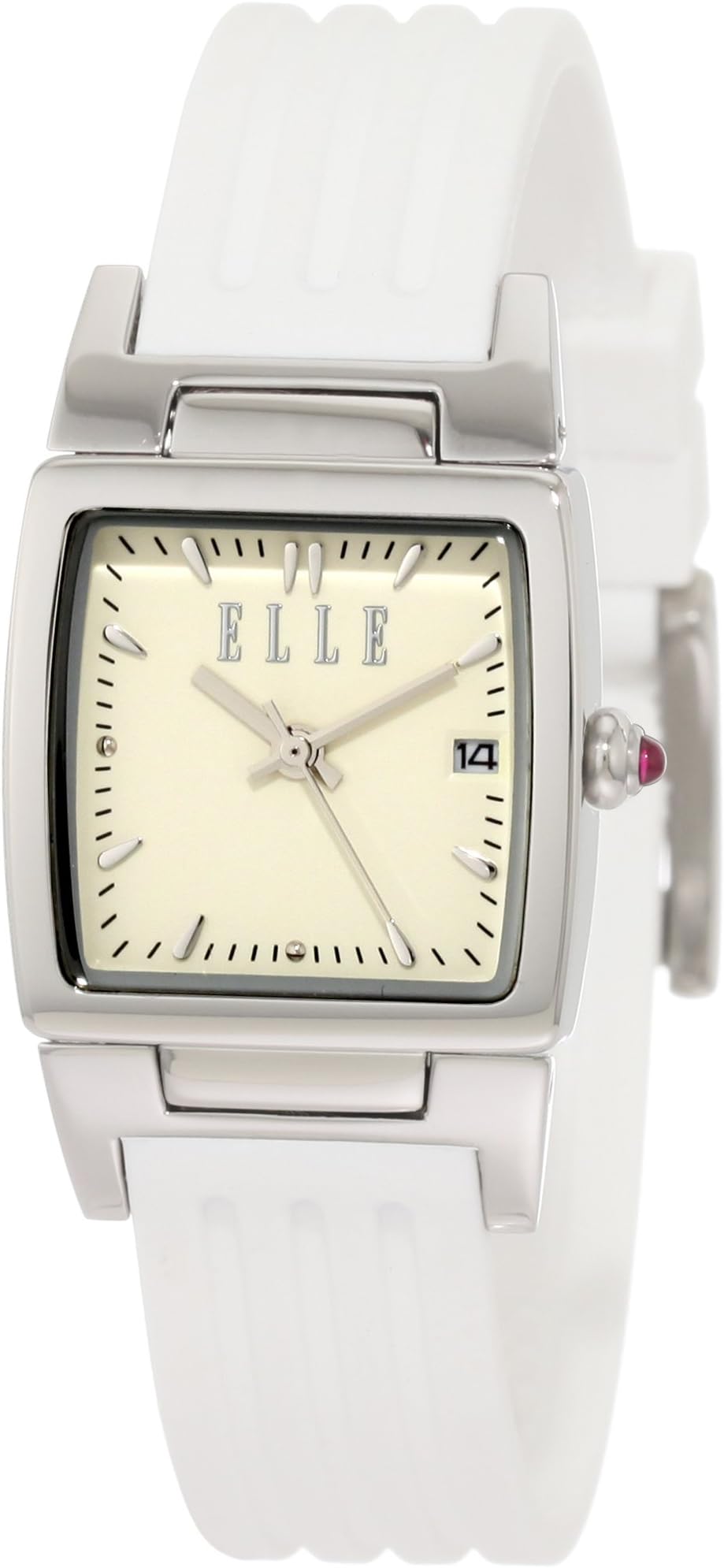 ELLETIME Women's EL20040P01N White Silicone Band Watch