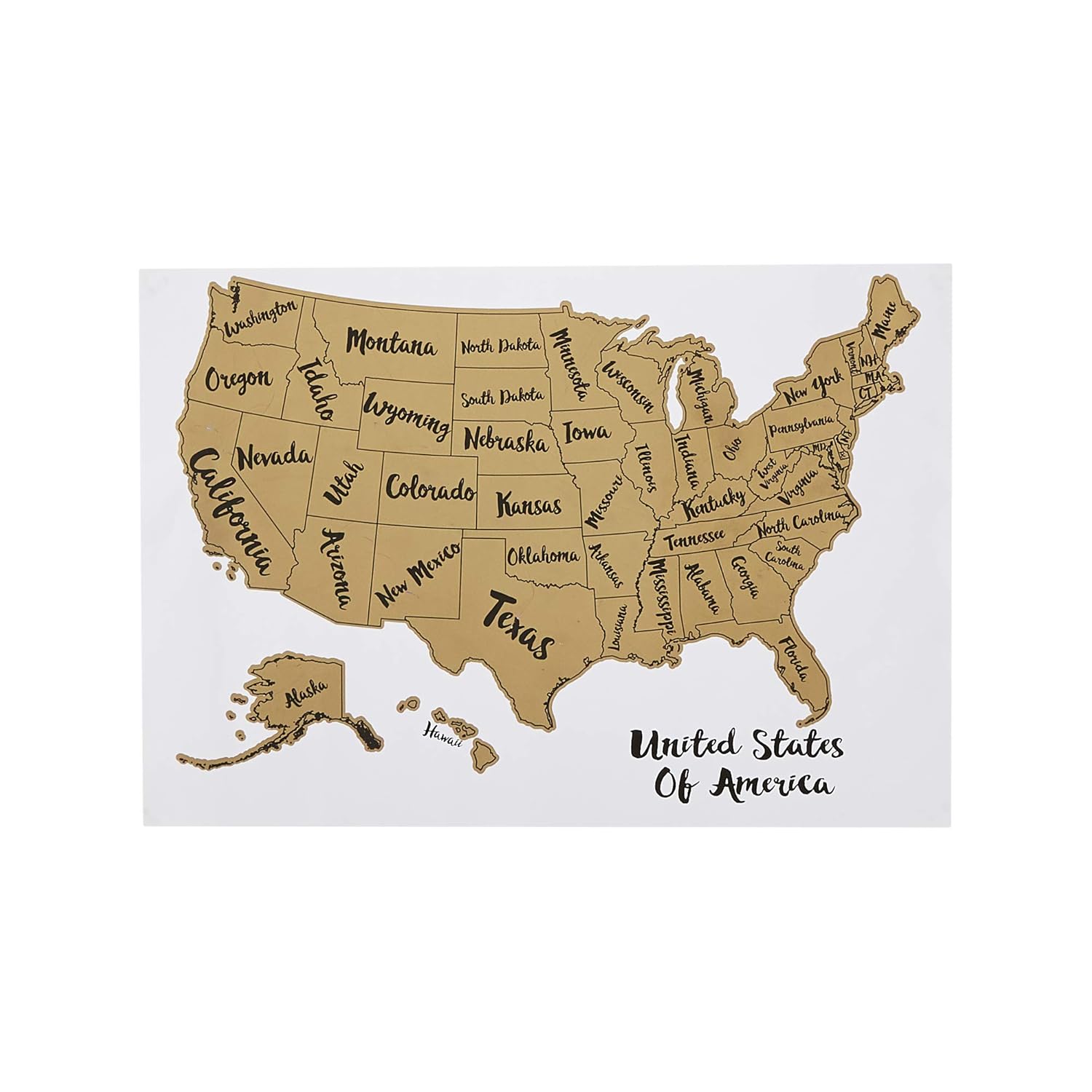 Amazon Basics Scratch Off United States Map with Scratcher
