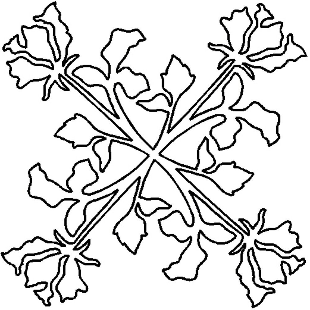 Quilting Creations Iris Block Continuous Line Quilting Stencil, 11