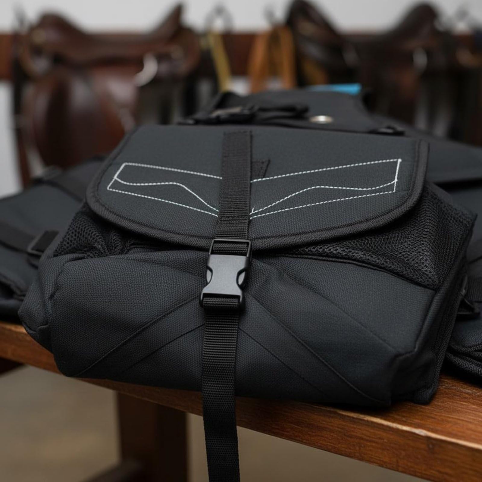 para Silla de Montar Bolsa de Silla Bolso Ecuestre Equipaje de Caballo Estuche de Montura de Lona Resistente con Correas Ajustables Adecuado para, Style to 1