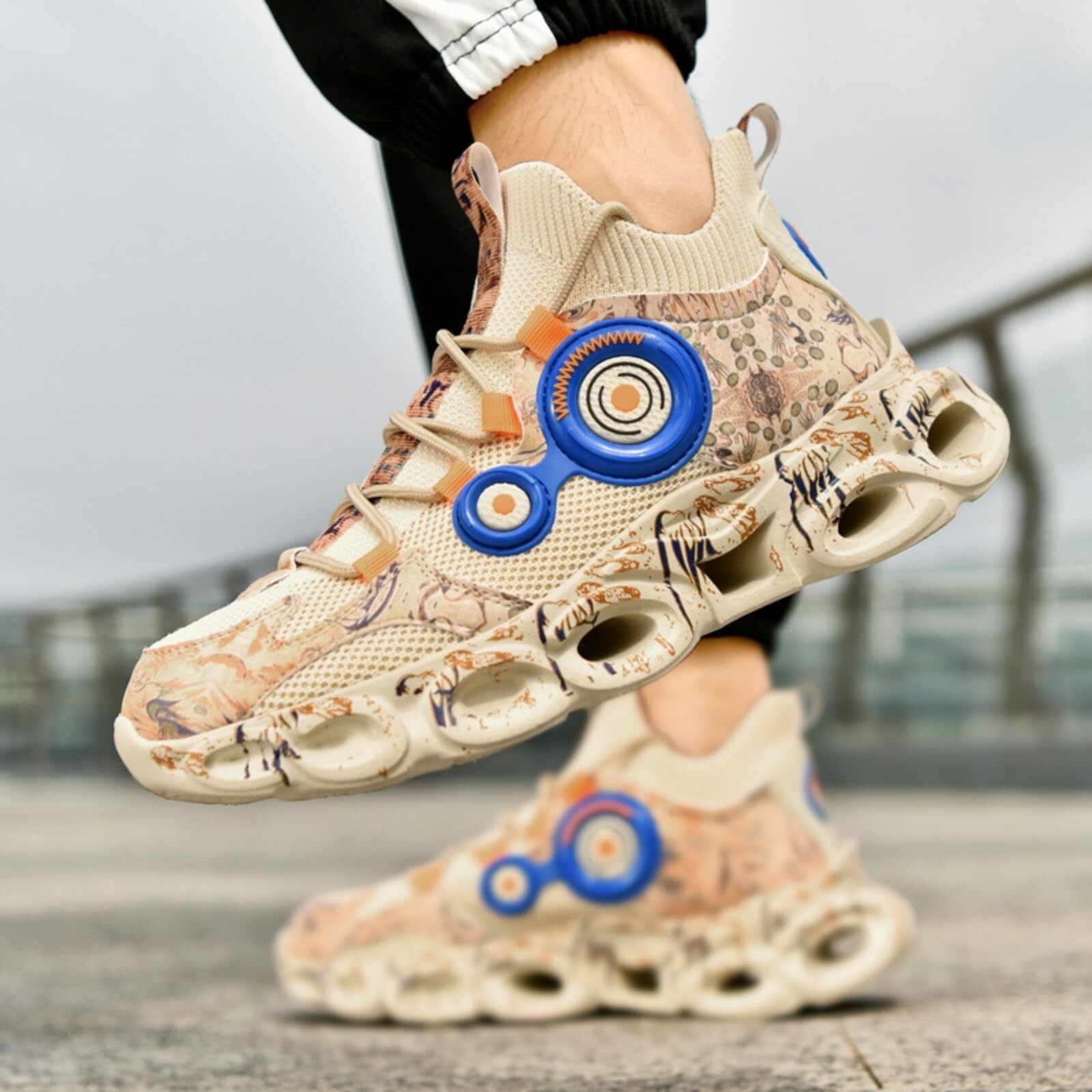 Męskie buty do koszykówki, lekkie, antypoślizgowe, amortyzowane, odporne na zużycie, sportowe, biegania, codzienne Buty spacerowe