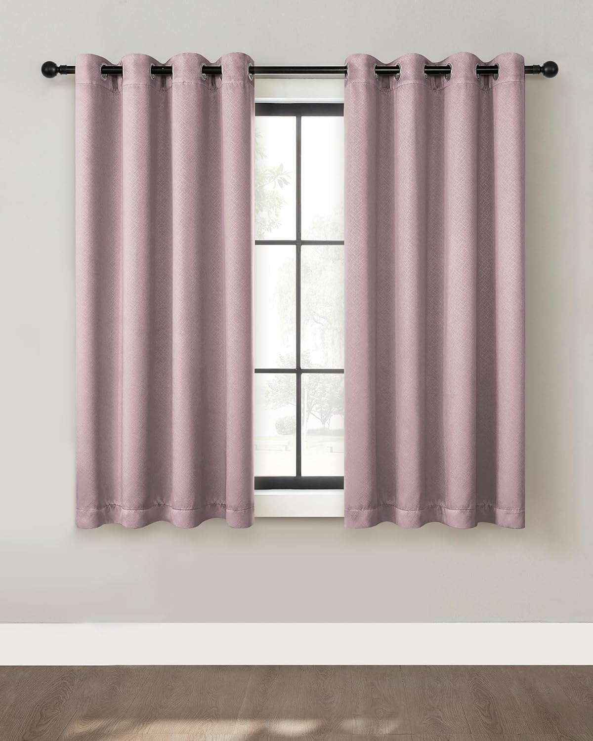 Gold Blackout Curtains for Bedroom and Living Room 2 Panels Set 63 inches Length Thermal Insulate Curtains, Cold or Heat and Full Light Blocking Curtains