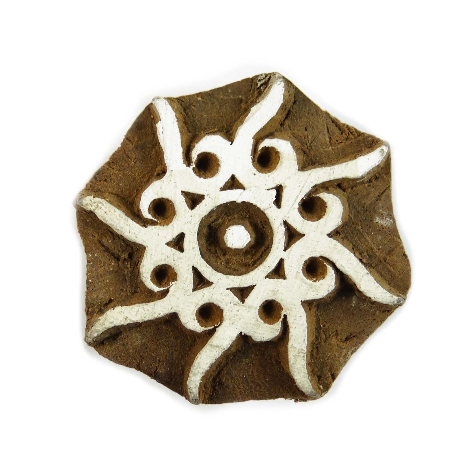 IBA Indianbeautifulart Wooden Textile Stamps Border Stamp Wood Printing Block Floral Stamp Block — image 1
