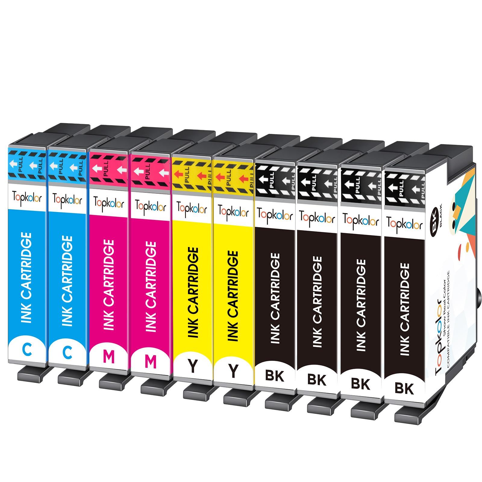 Replacement for 604XL Ink Cartridges Multipack Compatible with Epson Expression Home XP-2200 XP-2205 XP-3200 XP-3205 XP-4200 XP-4205 Workforce WF-2910 WF-2930 WF-2935 WF-2950, 10 Pack