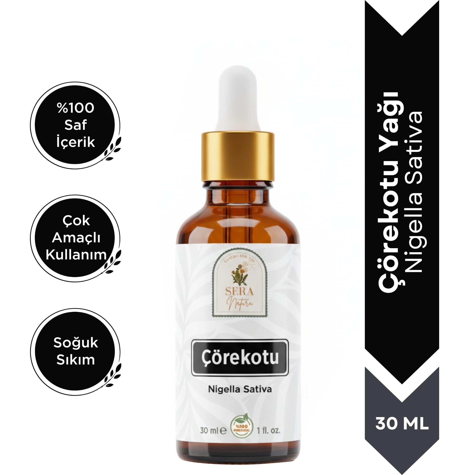 Nature For You Sera Natura Çörekotu Yağı 30 ml.%100 Saf