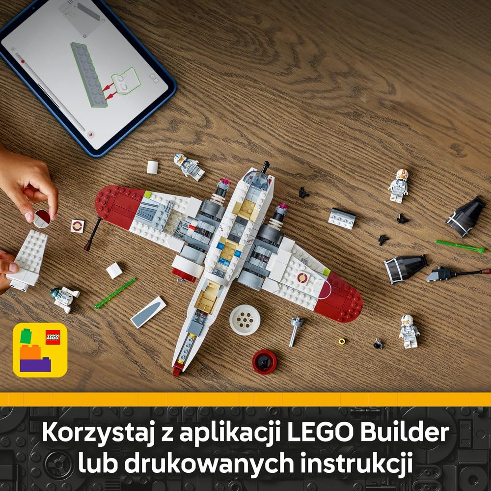 LEGO Star Wars Myśliwiec ARC-170, Zabawka dla Dziecka do Zbudowania dla Fana Filmu Gwiezdne Wojny: Zemsta Sithów, Zestaw ze Statkiem Kosmicznym dla 9-latka, Prezent dla Chłopca i Dziewczynki 75402