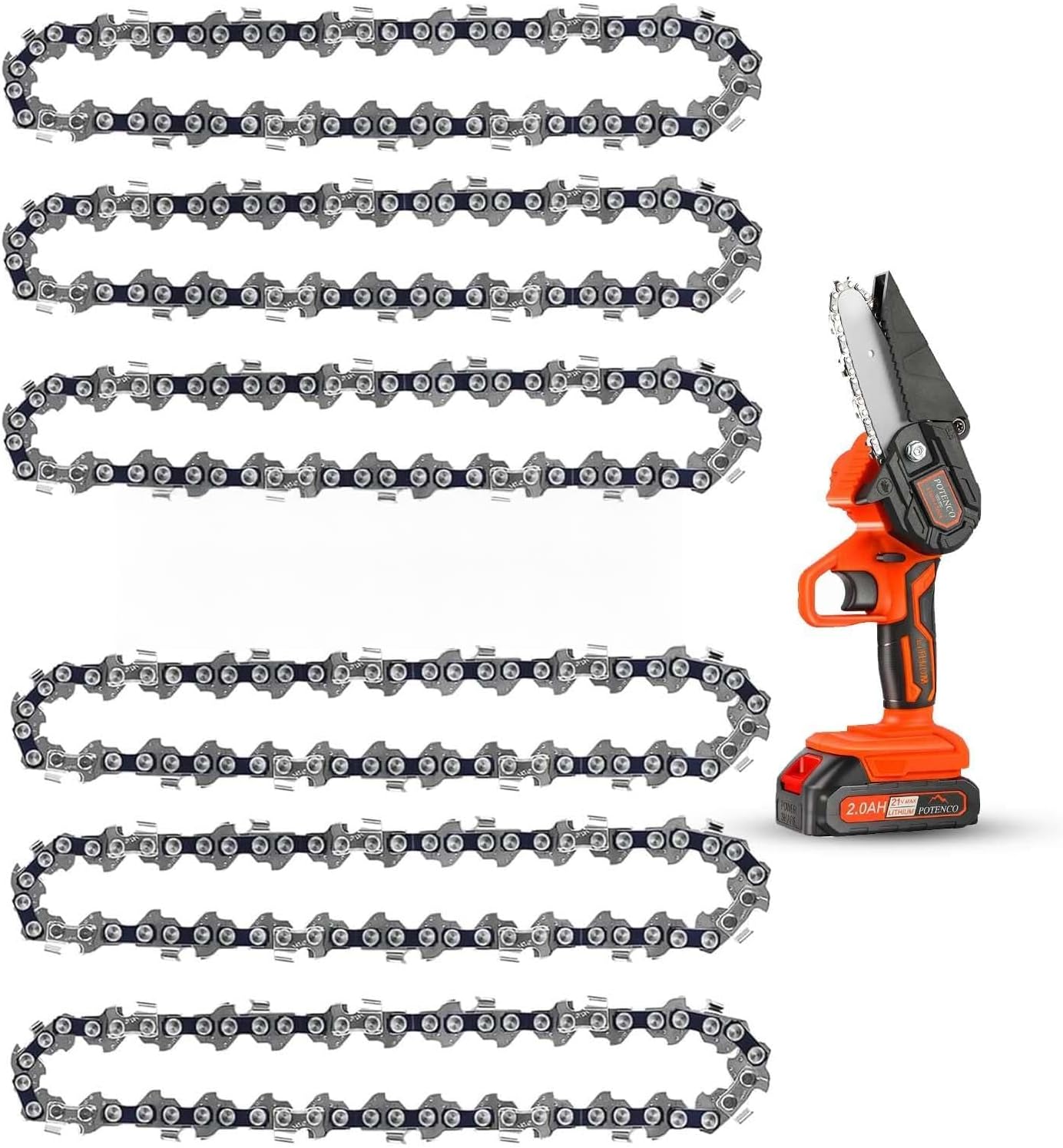 4 Inch Replacement Chains for Stihl GTA 26, Mini Chainsaw Chain 1/4" Pitch .043" Gauge 28 DL, Fits Model 3670 005 0028 for Wood Branch Cutting 6 Pieces