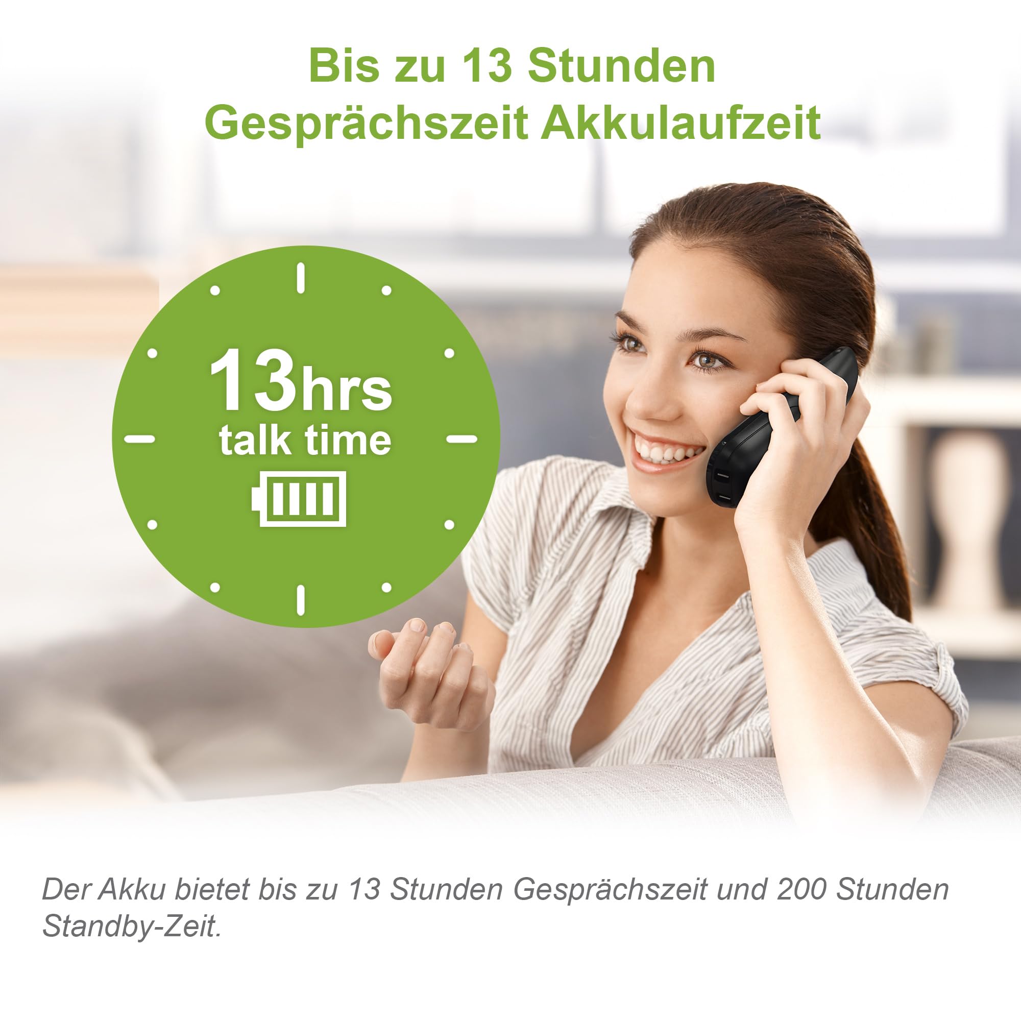 VTech CS1401 DECT Schnurloses Telefon 2 Mobilteile mit Anrufersperre, Freisprecheinrichtung, Anrufererkennung/Anklopffunktion, Hintergrundbeleuchtung Display, ECO-Modus Geringe Strahlung, Schwarz
