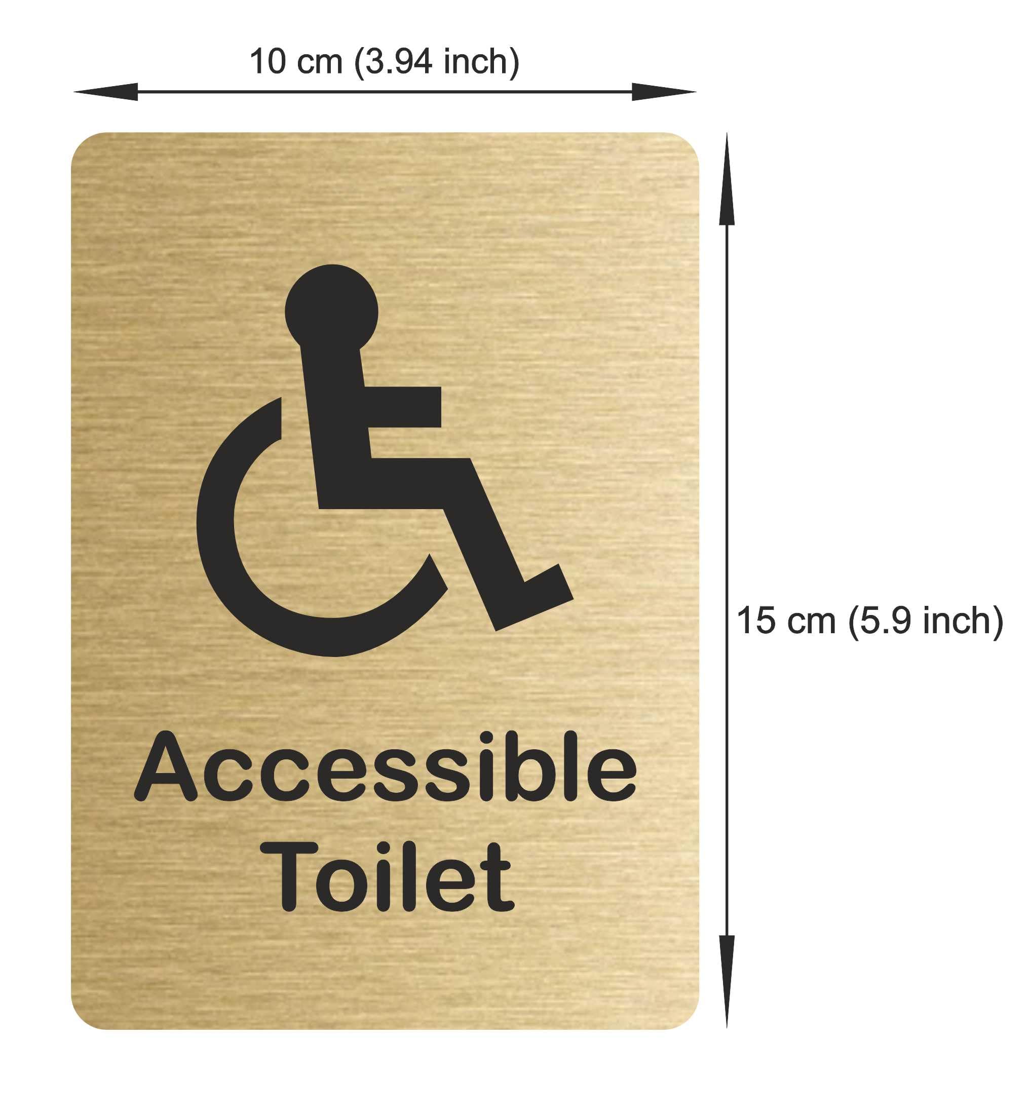 Customcard Ltd Set of 5 Aluminium Signs: Toilets, Male, Female, Accessible, Baby Chang sign-high quality - Image 2