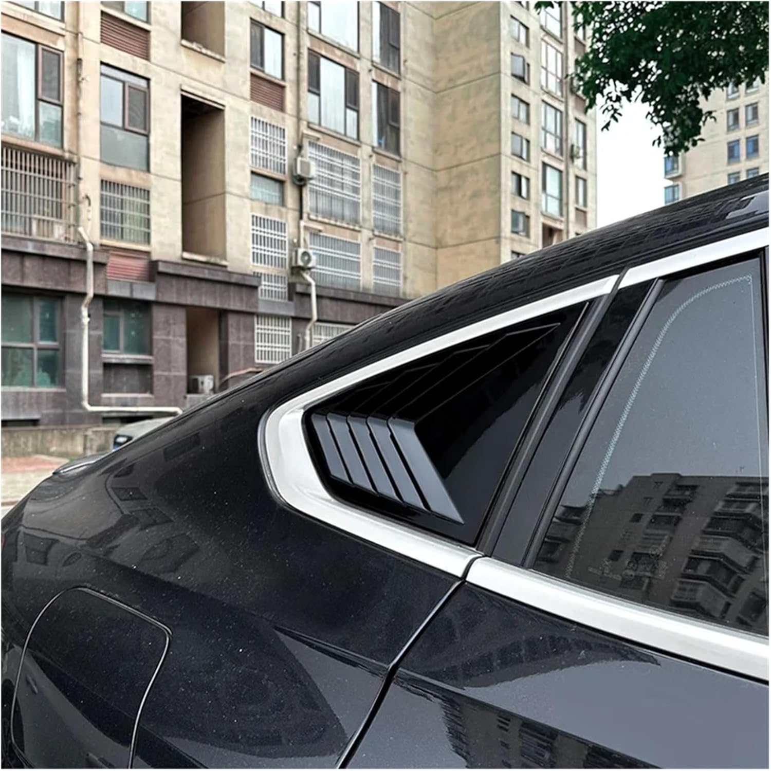 Compatible with BMW X6 G06 2019-2025 Rear Window Side Vent Shutter Louver Cover Trim Rear Triangle Window Shade Accessories