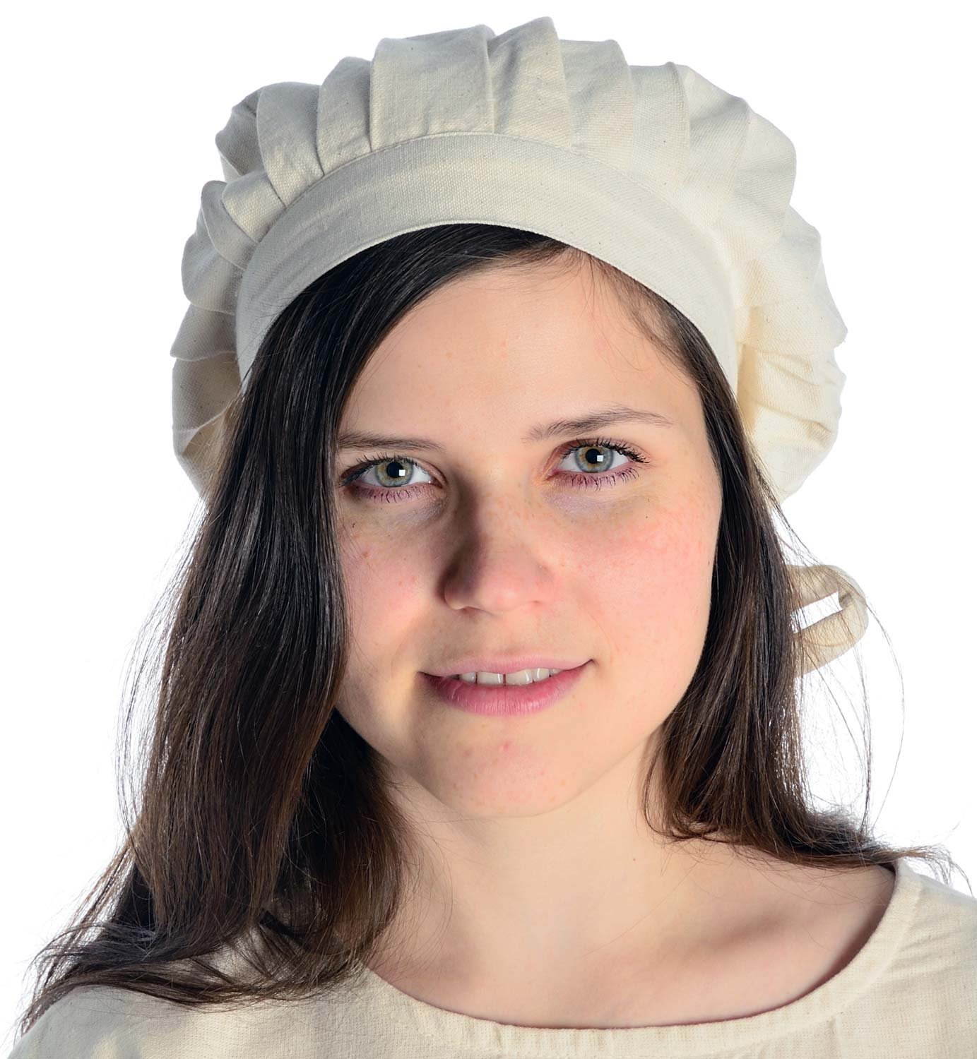 HEMAD Lady Bonnet with tie Dark red Pure Cotton