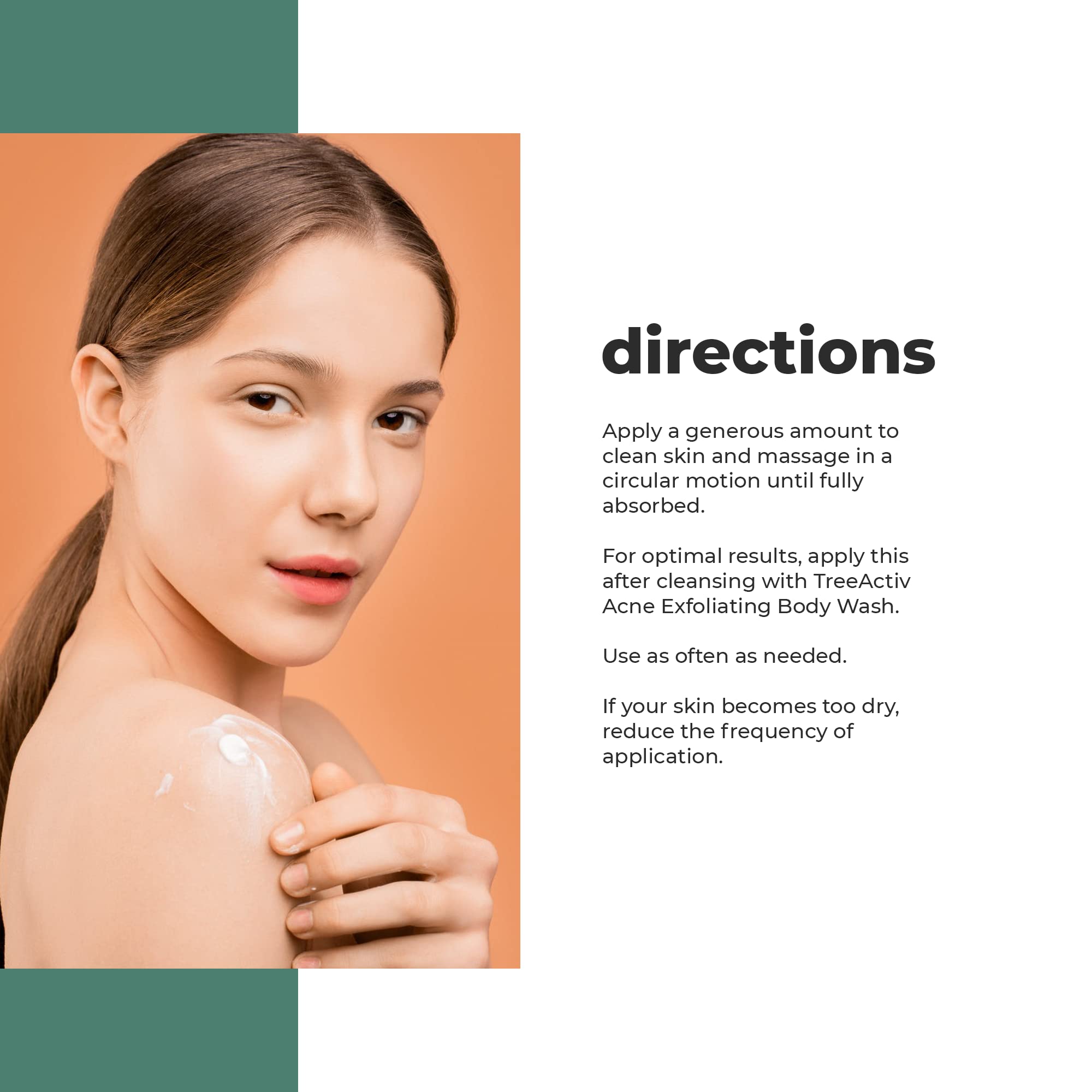 TreeActiv Acne Eliminating Body Lotion, 8 fl oz, Moisturizes AcneProne