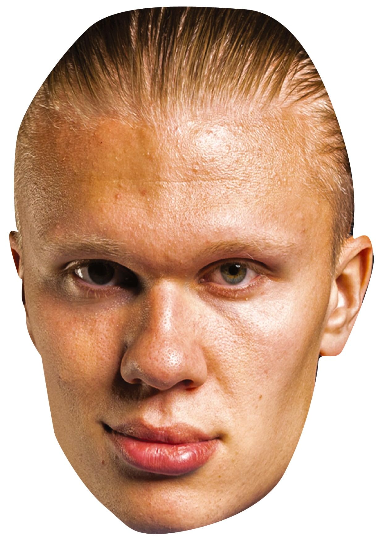 FoxyPrinting Erling Haaland Manchester City Face Mask – Football Player Celebrity Card Mask – Celebrity Mask for Stag Do, Hen Night, Fancy Dress & Costume Parties, Ready to Wear