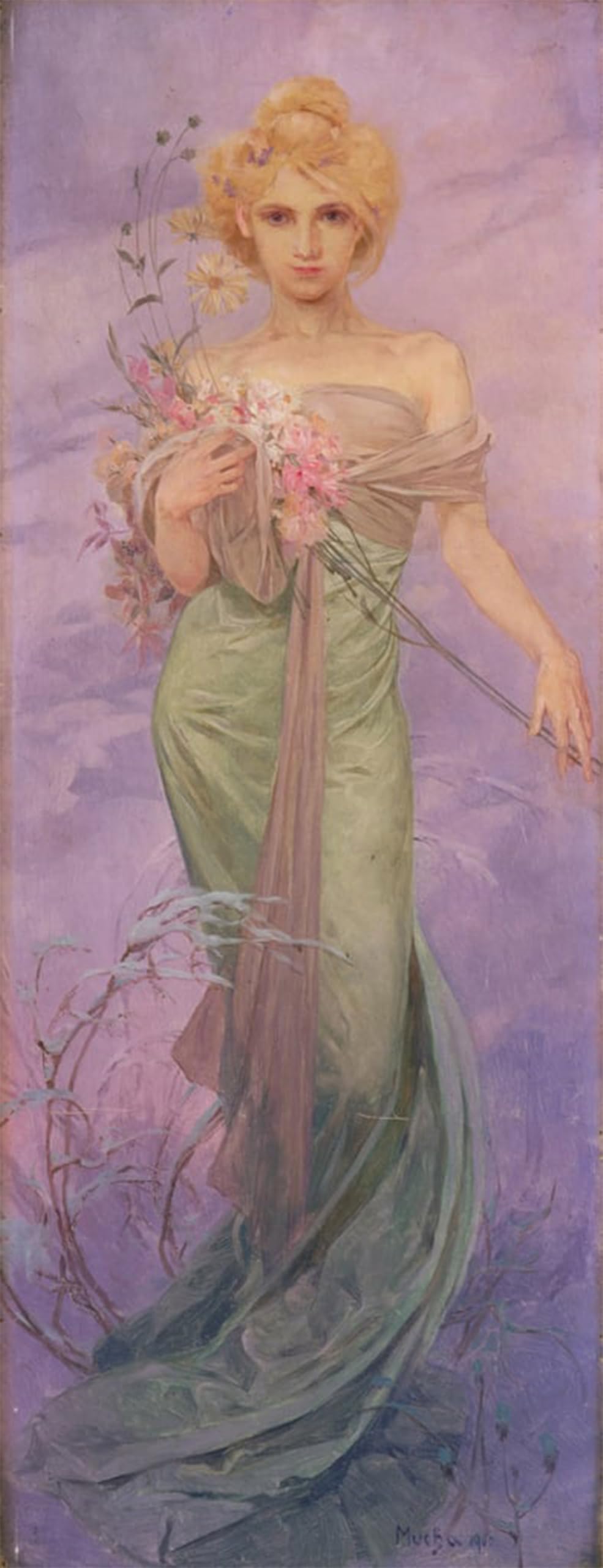 SERENDIPITP Aesthetic Poster Photo Wall Print Retro Picture Absinth by Alphonse Mucha Modern Wall Artwork for Home Decor 60x90cm