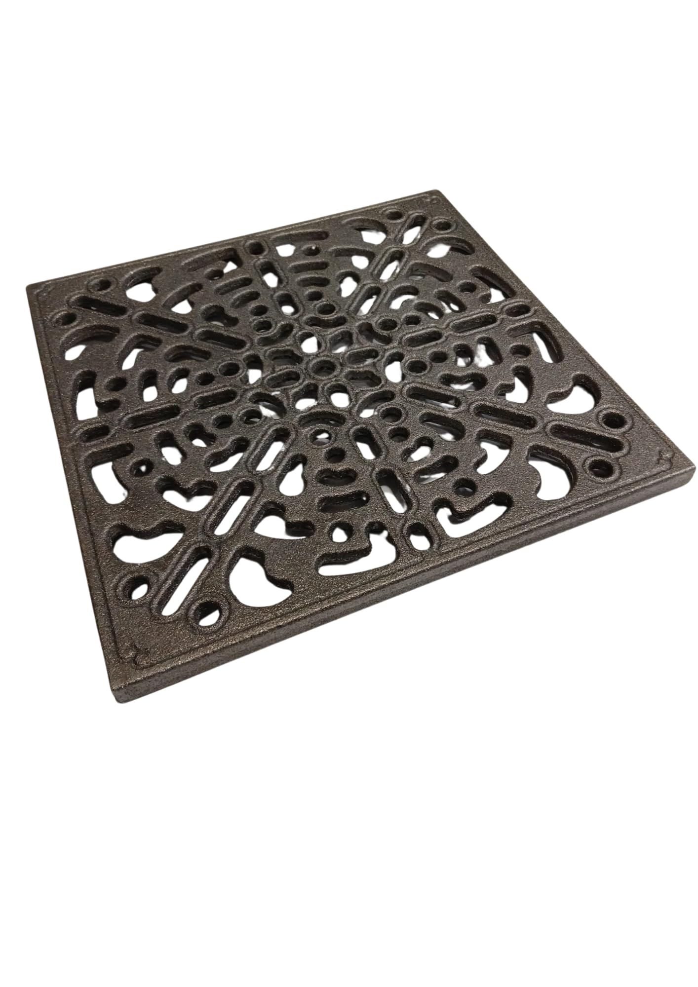 Rejilla de ventilación de hierro fundido para chimeneas, estufas de leña y fogatas con dimensiones 300 x 300 mm y grosor 1 cm - RIF 0027