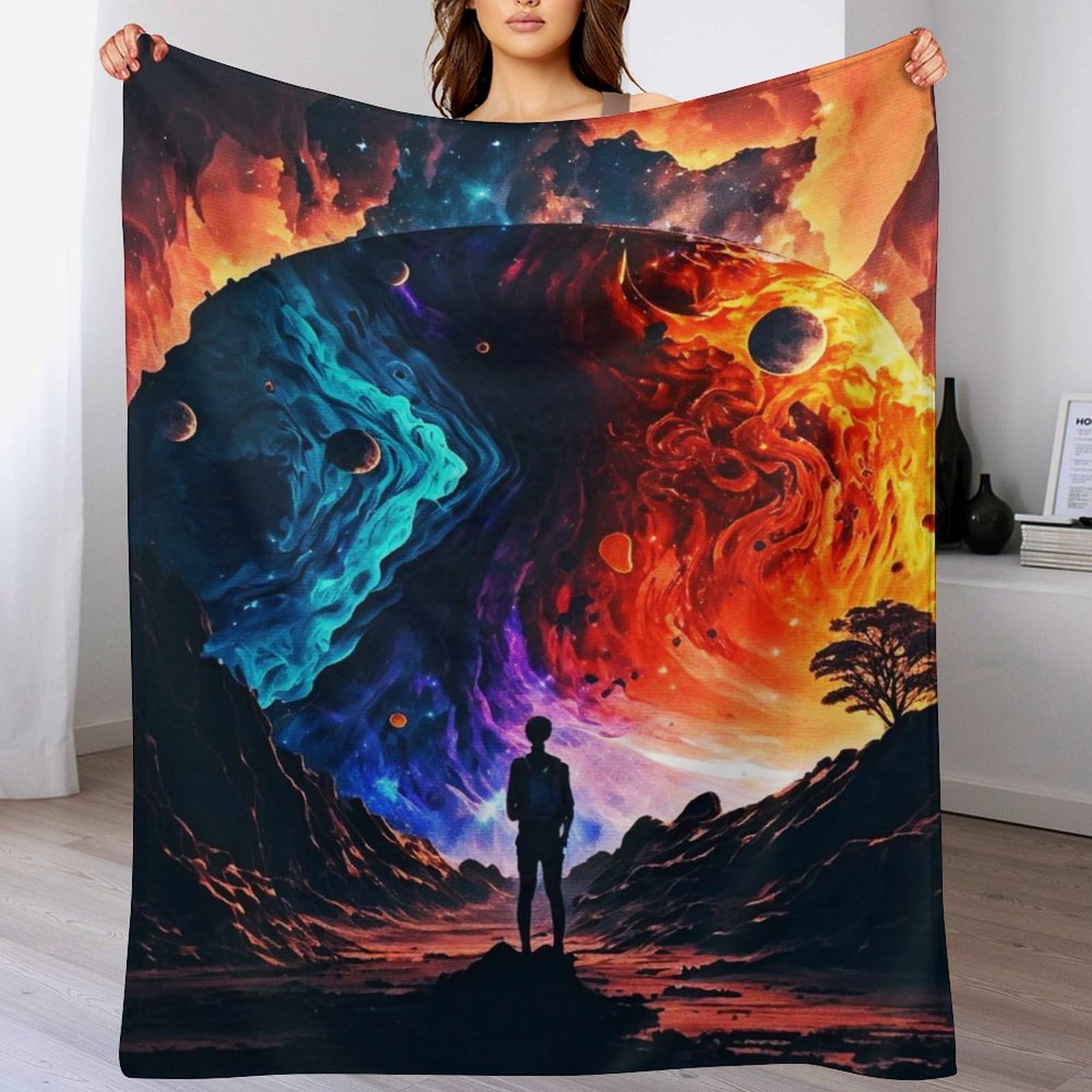 Couverture polaire colorée flannel 140x180cm : couvre-lit chaud pour lit et linge de lit de salon
