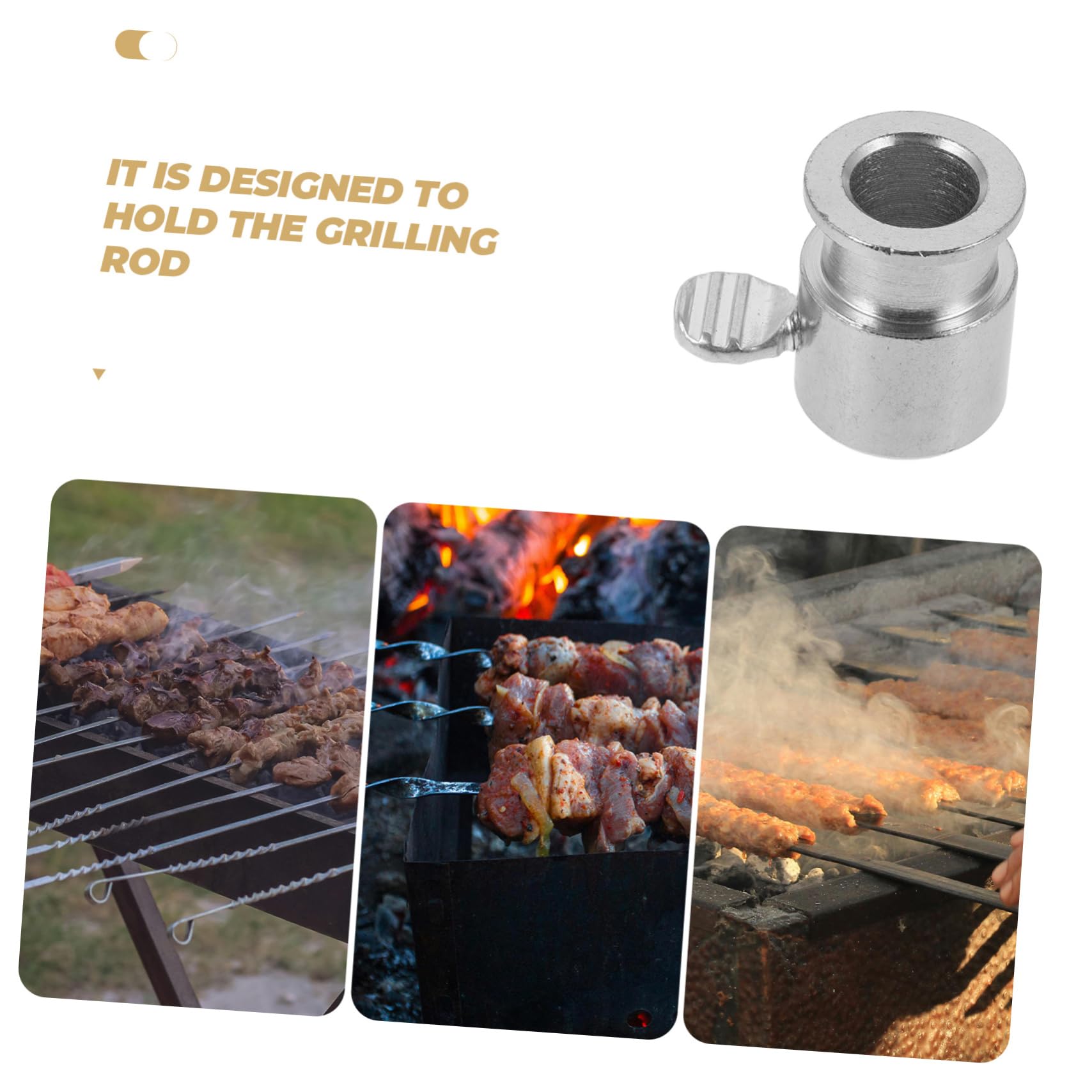 VANZACK Non-Electric Rotisserie Grill Fork Bolt Replacement Black Grill Accessories Outdoor Grilling Accessory