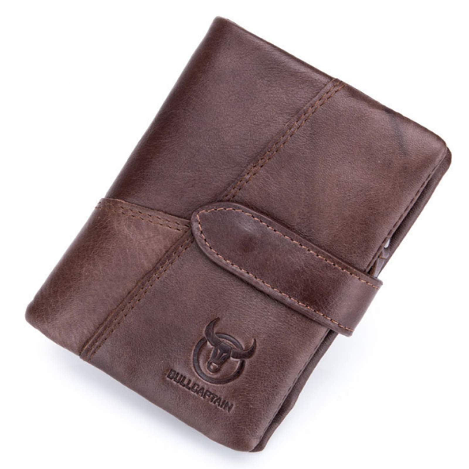 Anno Men's leather wallet short vertical vertical multifunctional detachable coin purse with coin clip business casual