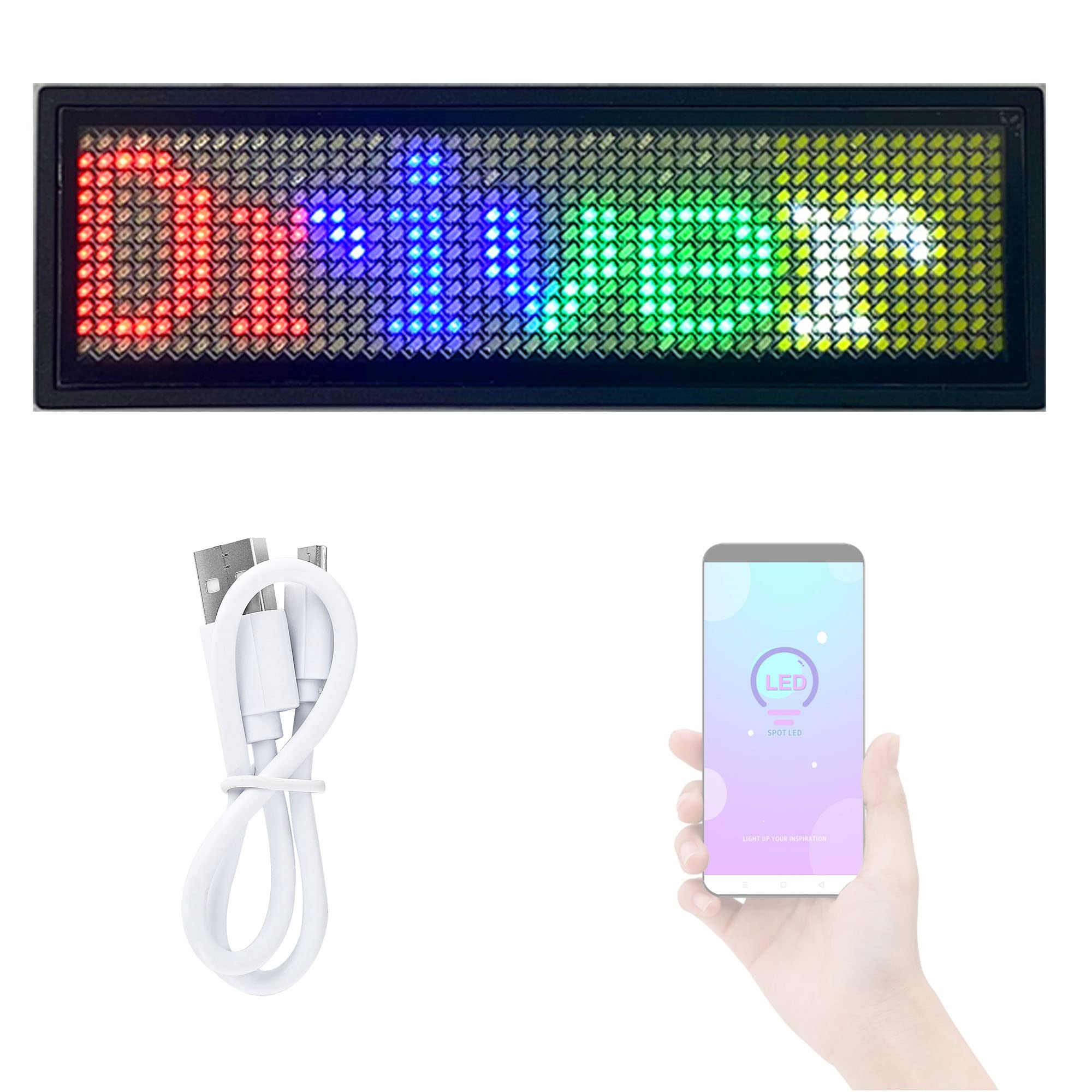 Programmable Led Badges Buy LED Name Badges, Name Tag Phone Programmable Rechargeable Business ...